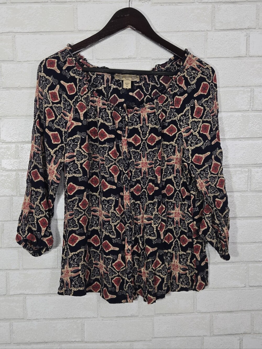 VintageΒ Americaβ full-button down blouse